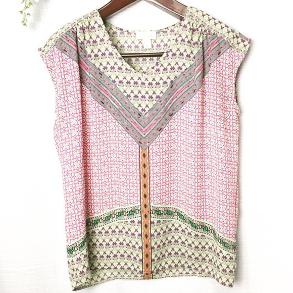 Lucy & Laurel• boho oversized embellished patchwork design sleeveless small - Picture 1 of 8